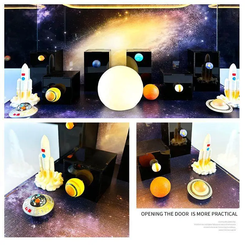 Space Molly Acrylic Light Scene Storage Organizer Display Case for Figurines Home Decor Adult Suitable Collectible Series