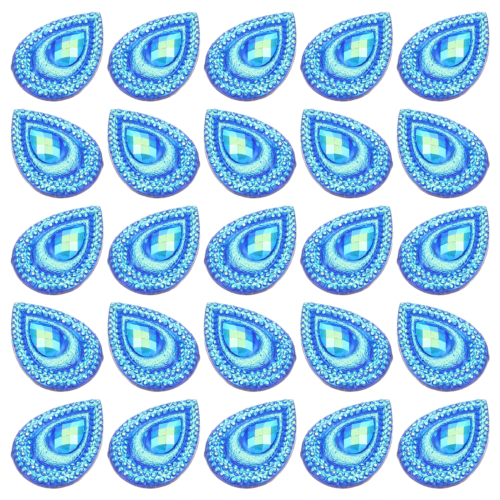 

Drop Shaped Decorative Diamonds Blue Resin Peacock nament Water Droplets Rhinestones Beads DIY Accessories Shoes Bags Phone