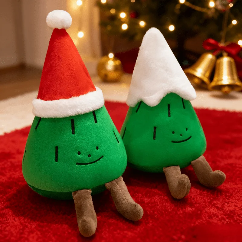 Bonito árvore de natal travesseiro cura-estilo árvore de natal brinquedo de pelúcia criativo casa sofá e quarto ornamento decorativo