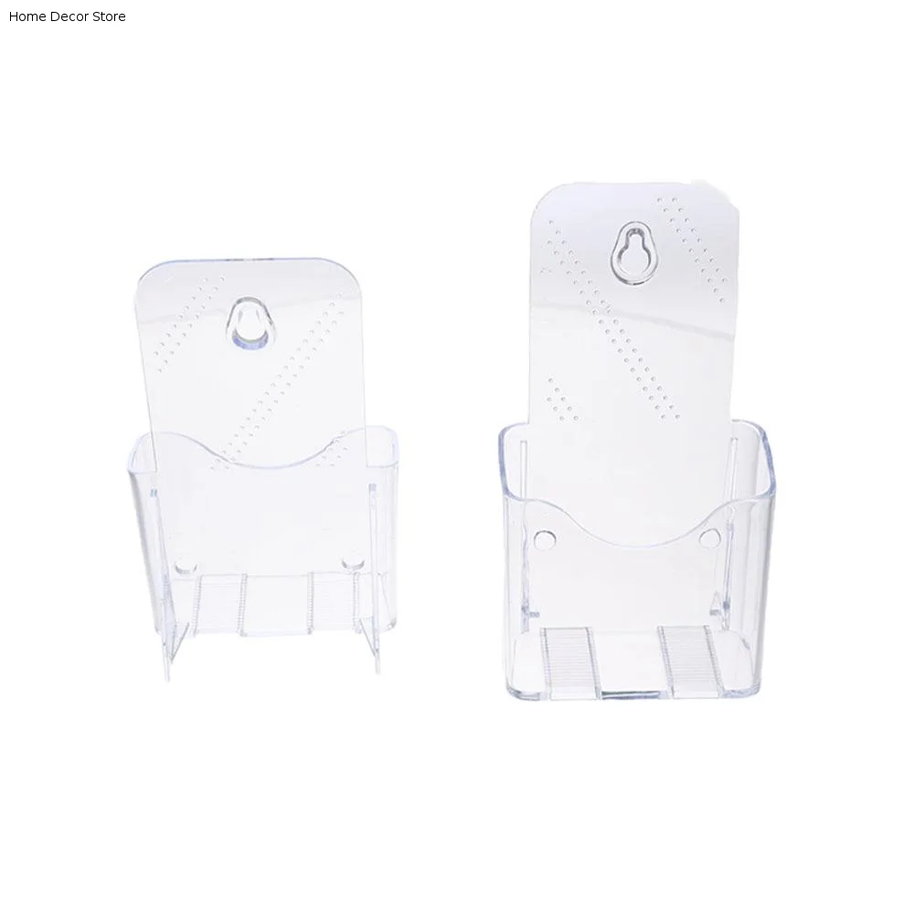Convenient Plastic A6 Brochure Holder Acrylic Clear Pamphlet Holder Transparent Organizer Flyer Display Stand Men