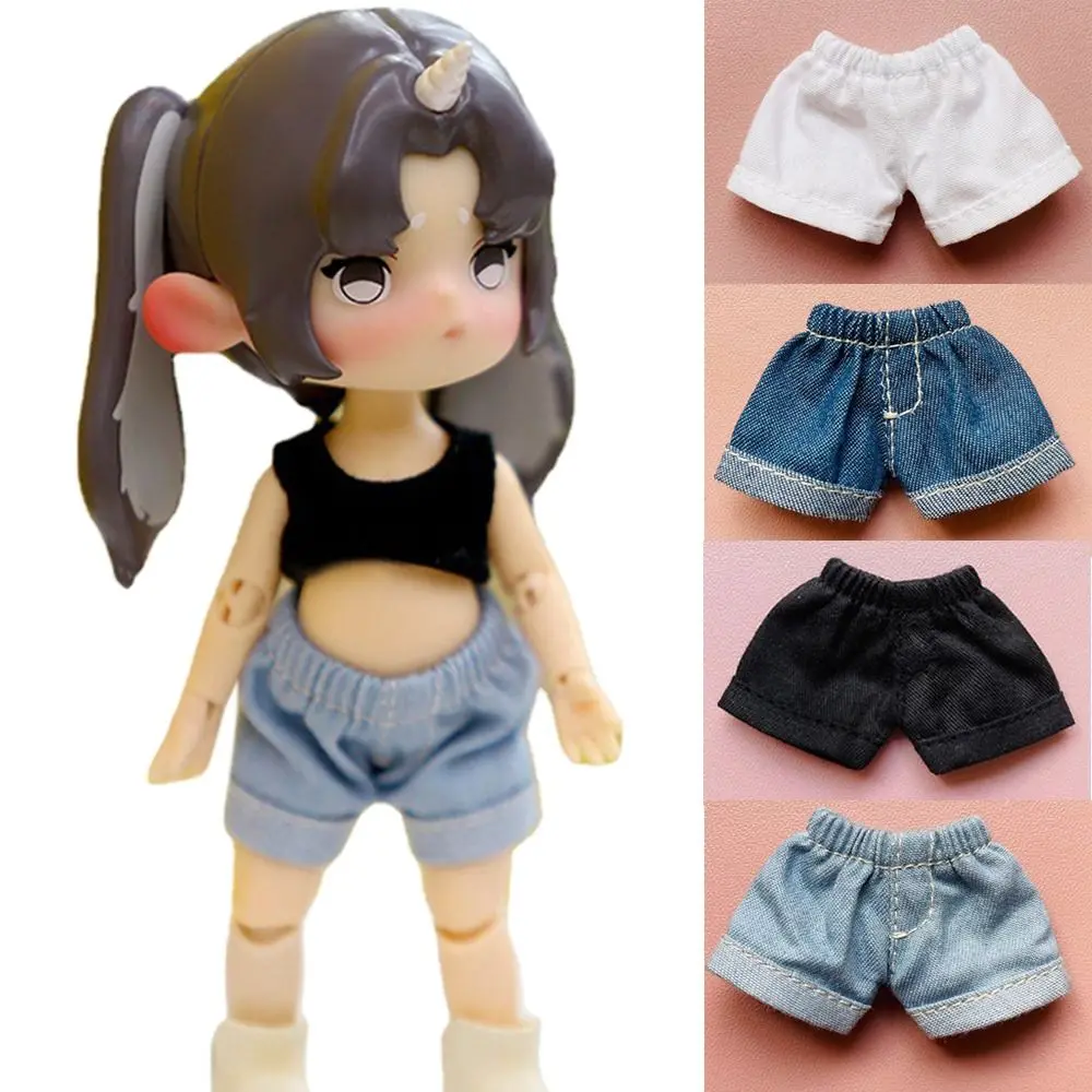 Handmade Doll Shorts For 1/11 OB11 Doll Jeans Shorts Outfits Doll Clothes For 1/12 BJD Dolls Casual Wear Kids Toy Doll Accessory