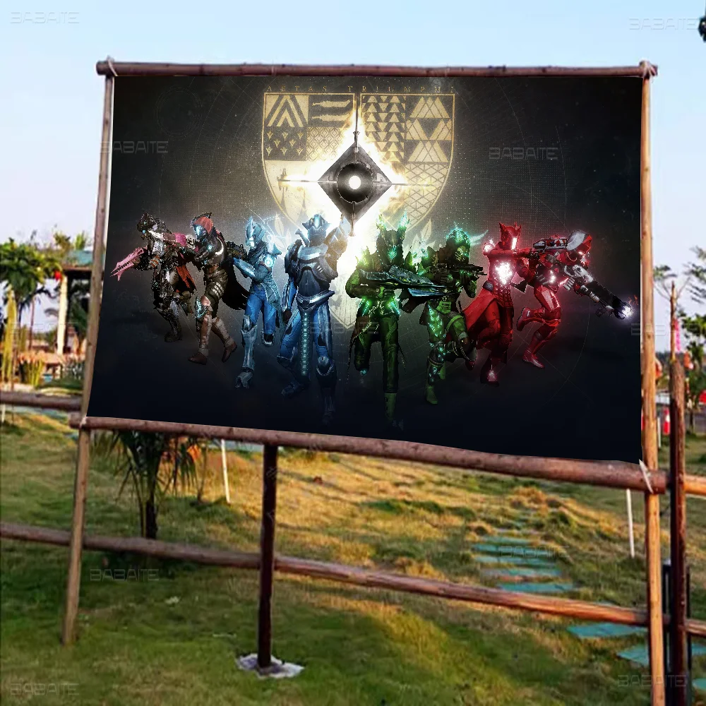 Gaming Destiny 2 High End Quality Banner Printing Artistic Atmosphere Style Camping Flag