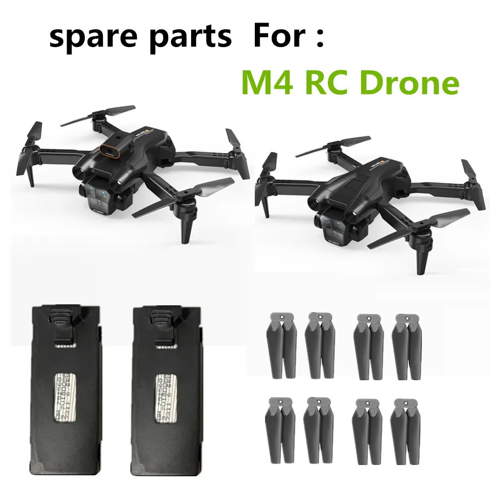 M4 RC Drone Battery 3.7V 1800Mah / 3600Mah  / Propeller  Maple Leaf / For M4 RC Drone M4 RC Drone Spare Parts M4 RC Batteries