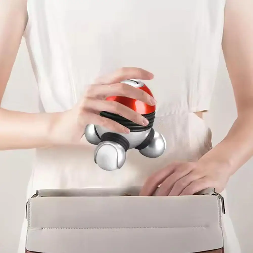 Portable Hand Held Vibrating Massager with LED Light Head Neck Legs Pain Relief Tool Easy to Use Compact Design view 4