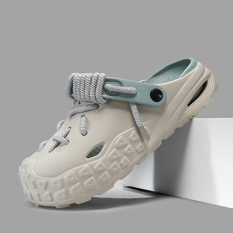 Alta qualidade verão novos homens moda caverna jardim sapatos confortáveis sola macia ao ar livre indoor anti-deslizamento praia tendência slides mule