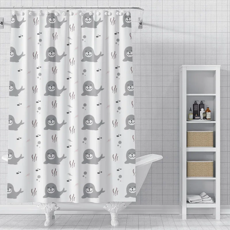 Home decoration shower curtains for bathroom waterproof curtain fabric Modern Nordic style Living Roomcute animal cartoon dogs