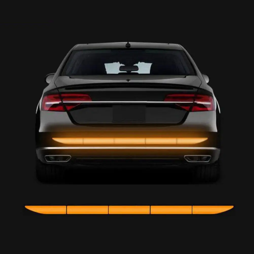 سيارة ملصق عاكس تحذير شريط أمان المضادة للتصادم تحذير عاكس اكسسوارات السيارات جذع ملصقات عاكسة A0J5