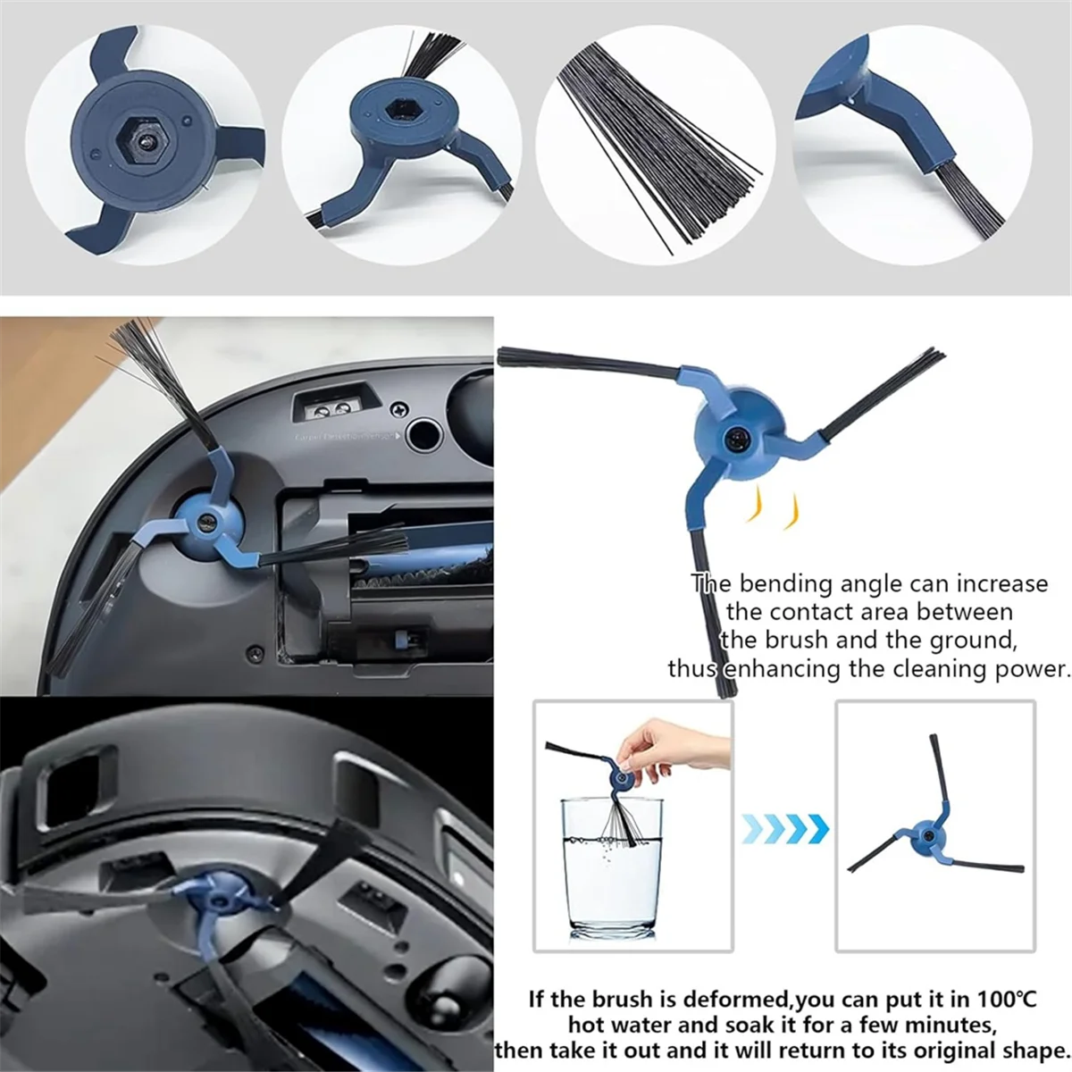 Untuk Eufy X10 Pro Omni Robot Penyedot Debu Sikat Sisi Utama Filter Hepa Suku Cadang Pengganti Kantong Debu Kain Pel # MAYA