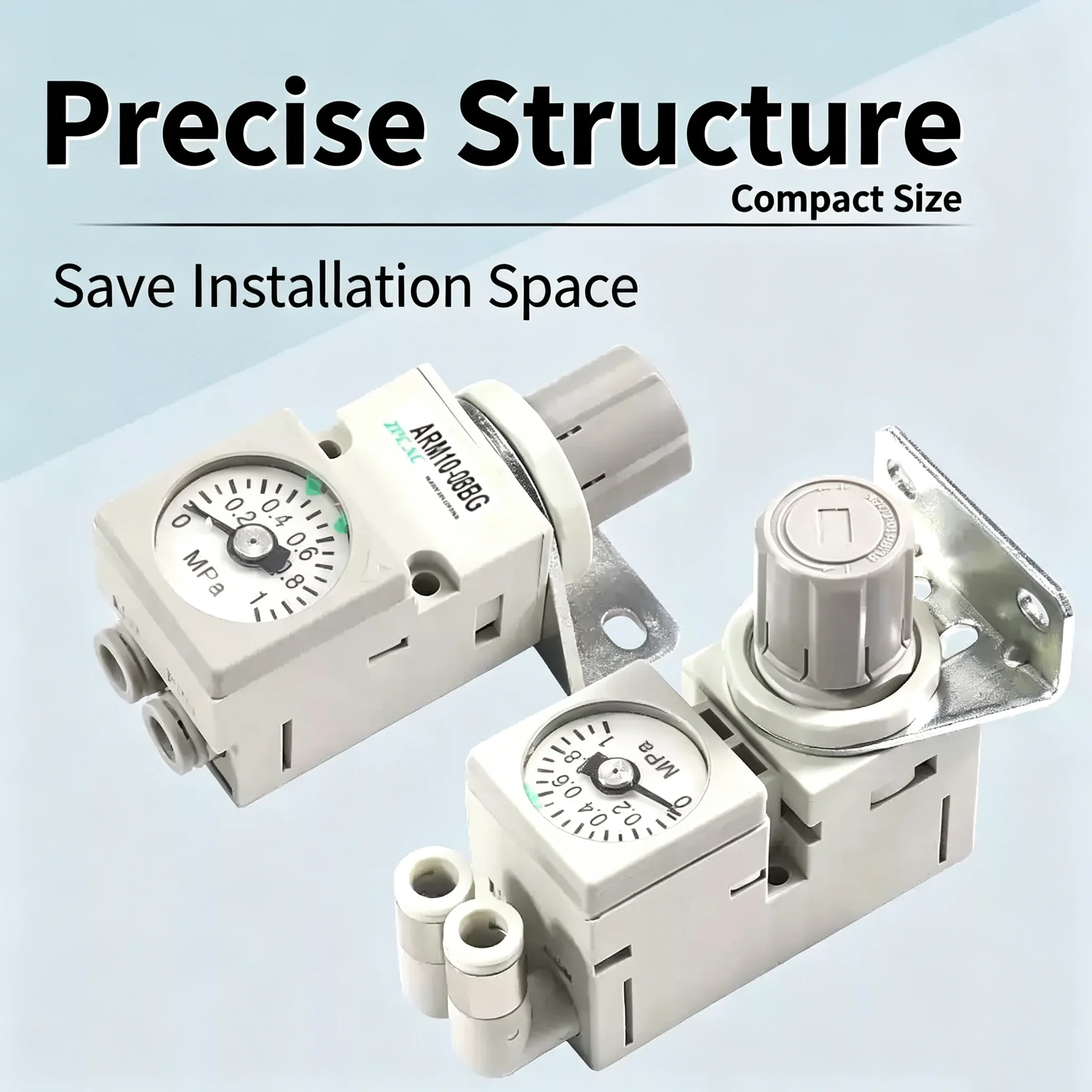 ARM10-10F2-06-08-18-20BG Pneumatic Small Modular Pressure Reducing Valve Micro Pressure Regulating for Industrial Use