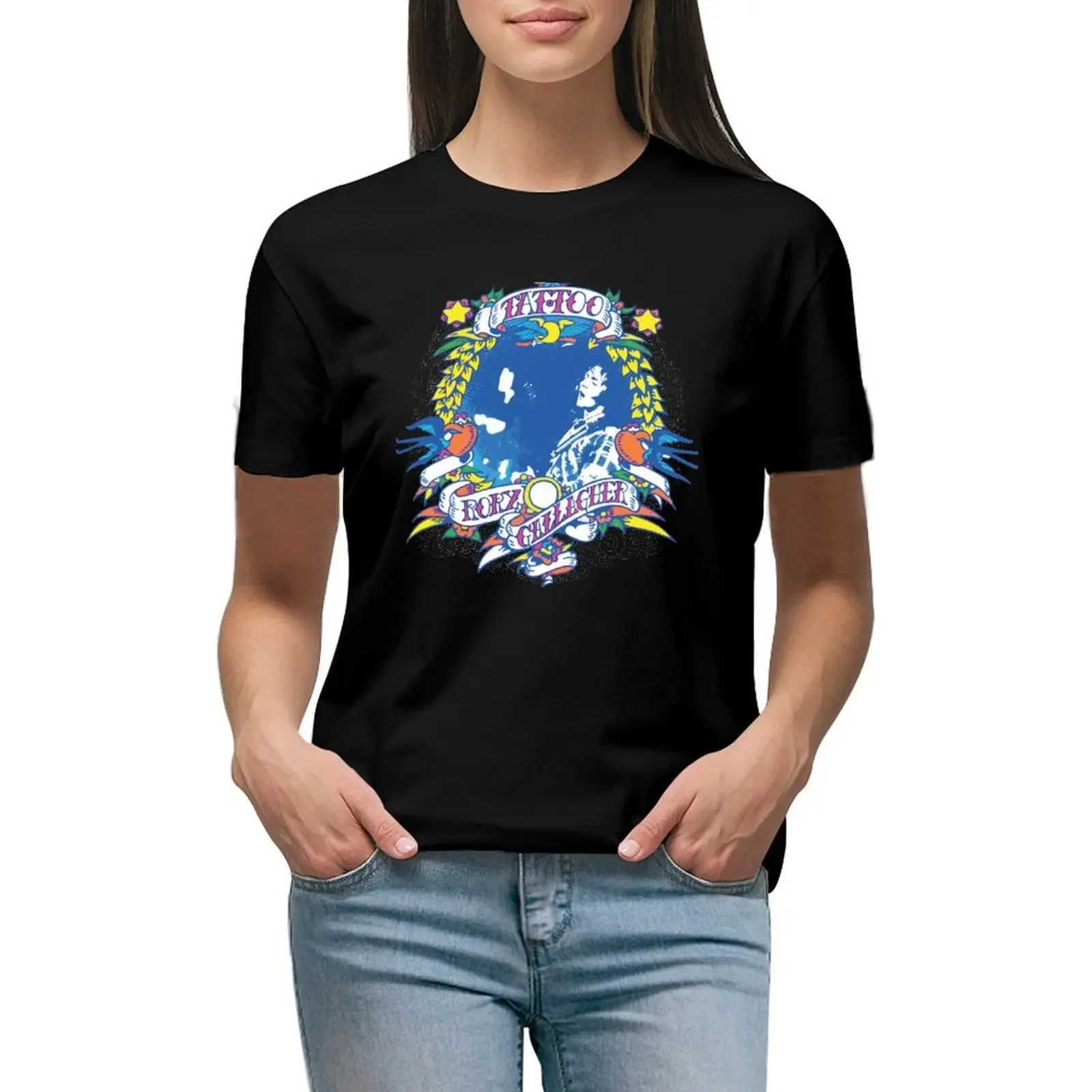 

Rory Gallagher - Tattoo T-Shirt vintage oversized customs design your own korean fashion Top Women