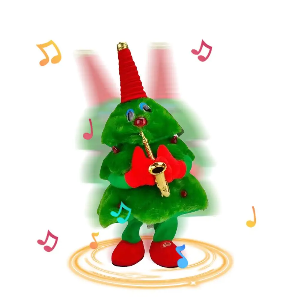 Electric Singing Dancing Christmas Penguin Plush Toy Music Tree Decor Stuffed Animal Talking Toy For Xmas Holiday Gift