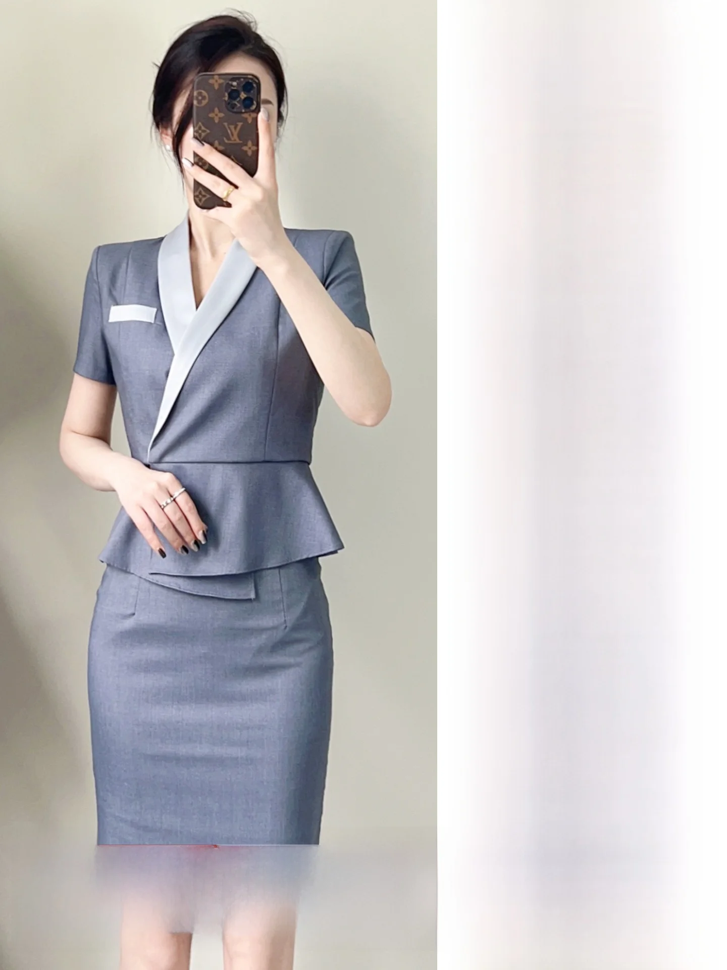 

ay ort Sve Комплект костюмов для женщин Лето Тонкий Профессиональный Формальный Стойка регистрации отеля Спецодежда Beau Salon orm