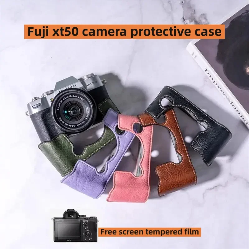 

PU Camera bag suitable For Fujifilm XT50 protective case shoulder strap accessories dustproof and anti-falling