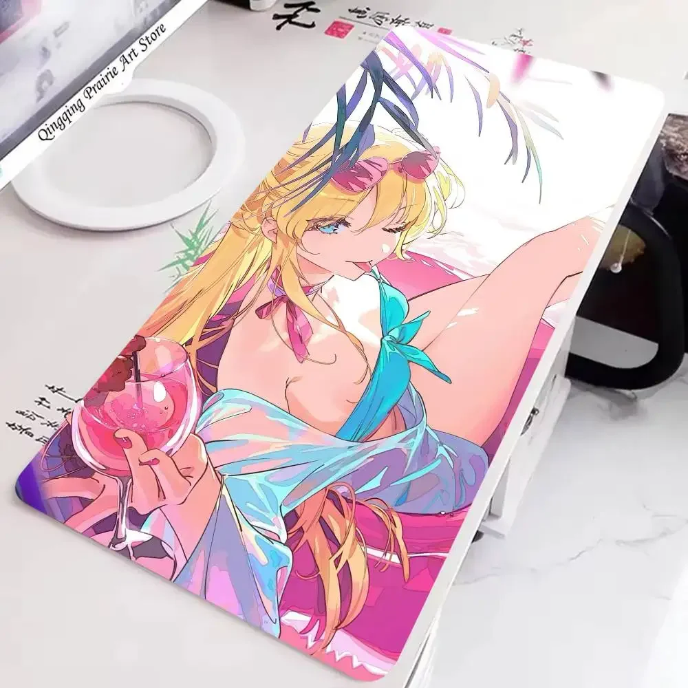 Songque Animated Honkai Impact 3rd Mousepad Non-slip Suitable For Office Computers Laptops E-sports Game Desk Mats XXL Keyboard