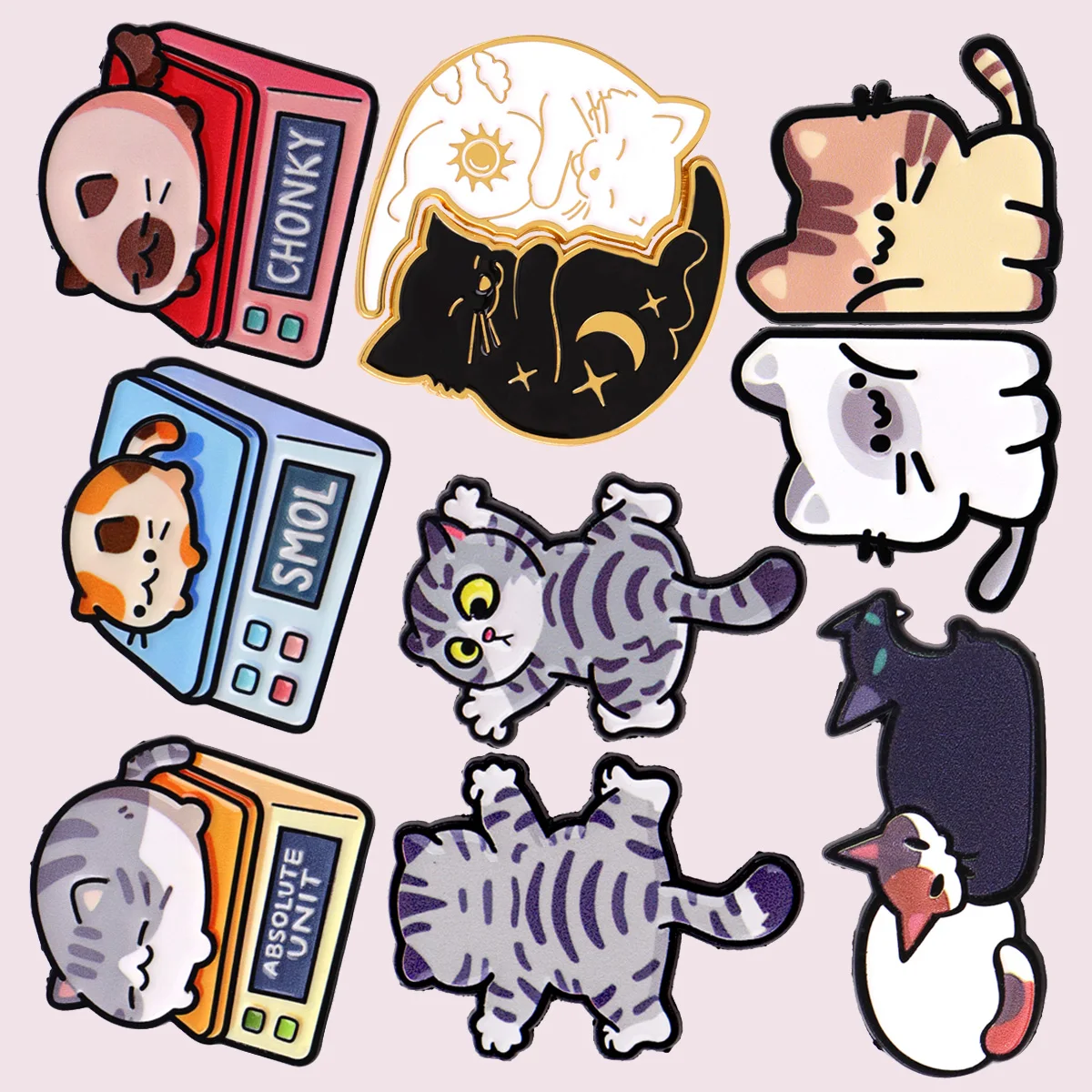 1-3pcs/set Cute Cats Enamel Pin Brooches For Lapel Pins Badge on Backpack Clothing Accessories Fashion Jewelry Gifts for Friends
