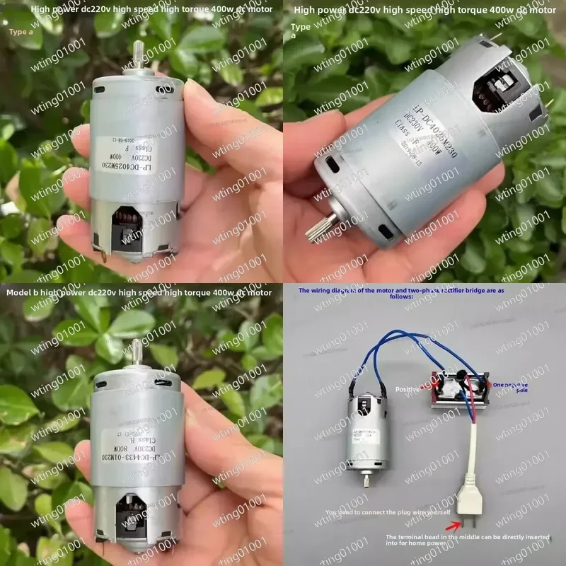 for DC Motor 220V 400W 800W Mini Spindle High Power Fast Speed Strong Torque Handcrafted