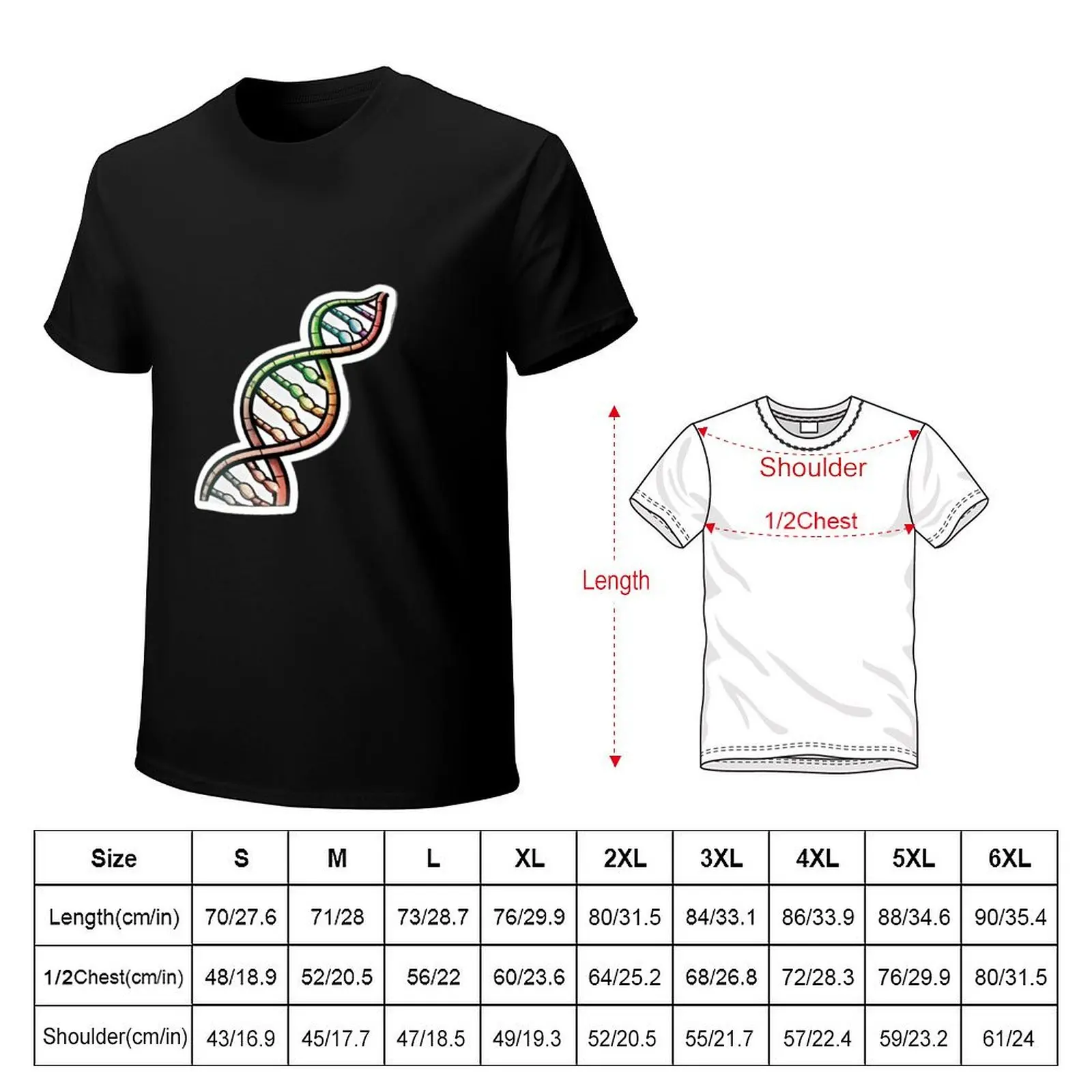 Multicolor Double Helix Bracelet T-Shirt man t shirt designer T-Shirt