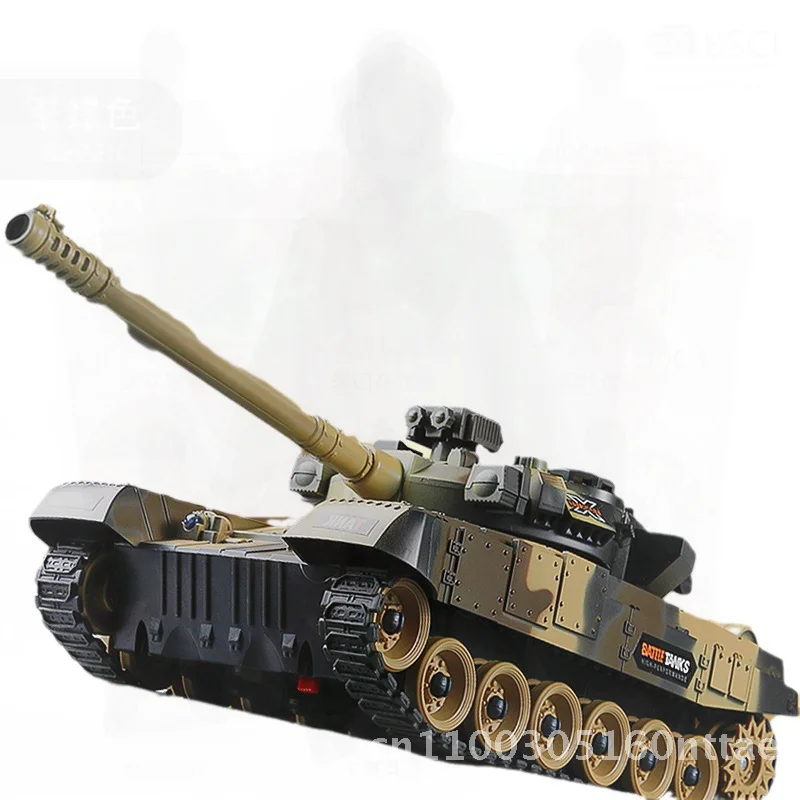 9-kanaals tankspeelgoed met afstandsbediening en lichteffect Militair rupsmodel voor kinderen Grensoverschrijdend cadeau-autoornament