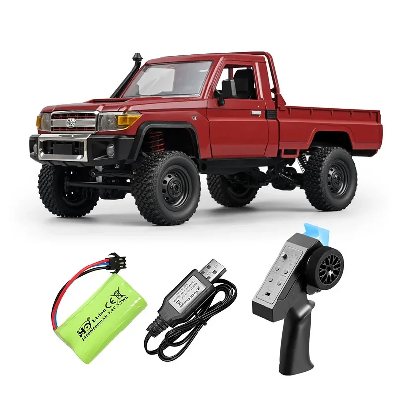 Carro RC retro com luzes led, 1:12 simulação em grande escala, 2.4g, 4wd, controle remoto, caminhão pickup rc, modelo de brinquedo para crianças, presente, mn82