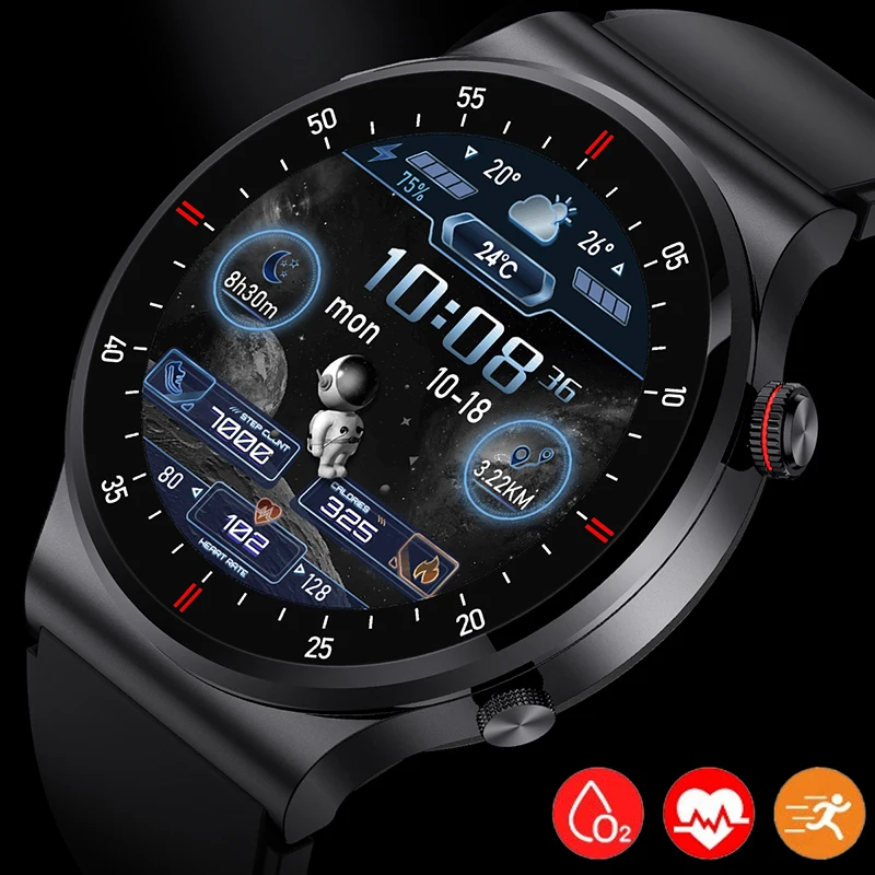 

LIGE Bluetooth Call Смарт-часы Мужчины Полный сенсорный экран Пользовательский циферблат Спортивный браслет Мониторинг здоровья Водонепроницаемые умные часы