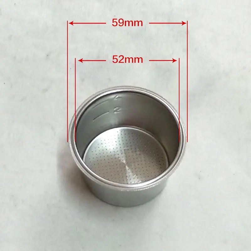 51mm Coffee Filter Basket Stainless Steel Replacement 0.3mm Hole 1/2/4Cup For Espresso Portafilter Tools Barista Accessories