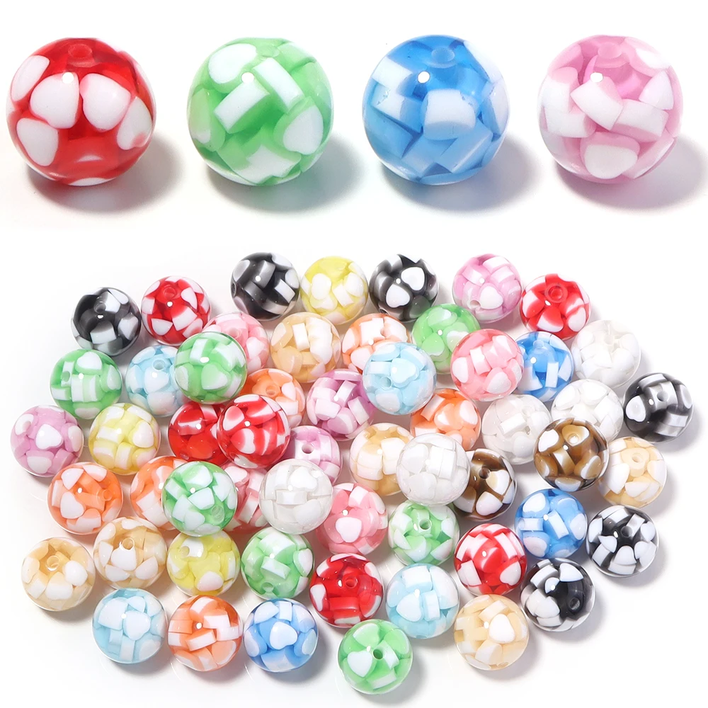 5pcs/lot 16mm Candy Color Acrylic Beads Round Loose Spacer Beads For Jewelry Making DIY Necklace Bracelet Accessories