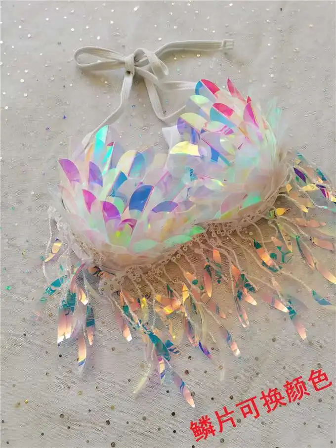 

Original Handmade Mermaid Bra Sequin Pearl Shell Bikini Set Swimwear Swimming Suits Free Diving Show Aquarium Beach Vacation