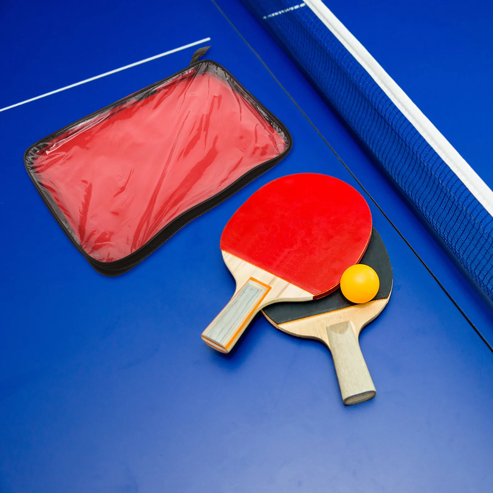 

1pcs Portable Table Tennis Paddle Splashproof Racket Storage Durable Pp Material Reusable Protective Organizer For Pingpong Bat