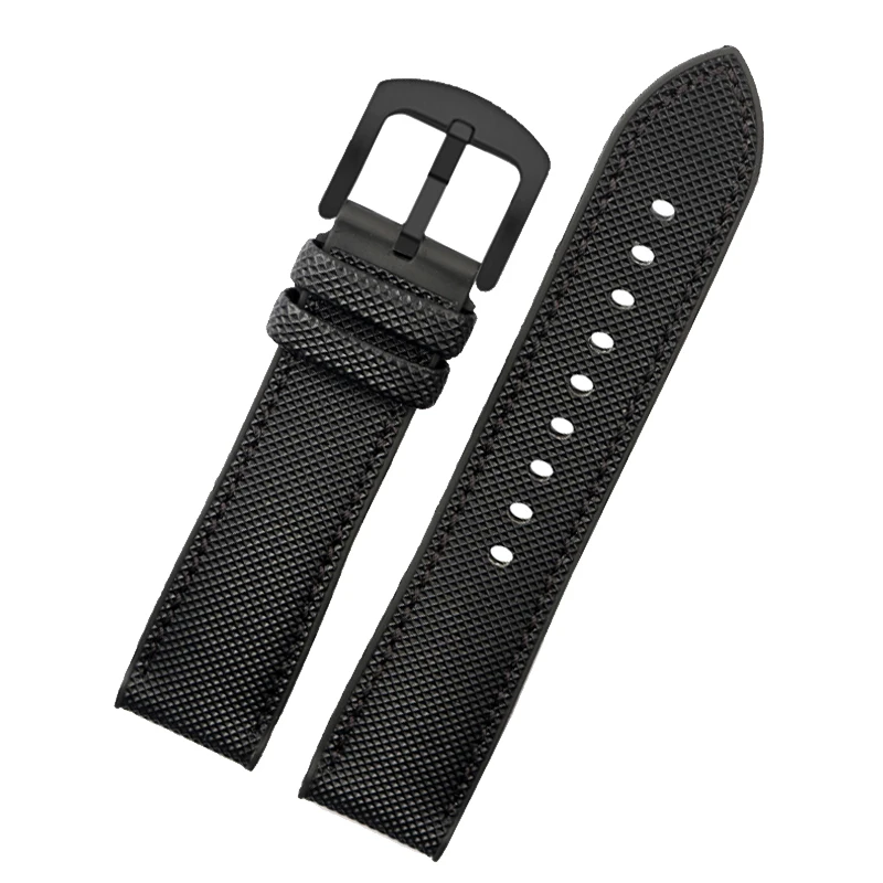 Nylon Rubber Bottom Watchband For Casio PROTREK Series PRG-600YB PRG-650 PRW-6600 Canvas Silicone Watch Band Sports Strap 24mm