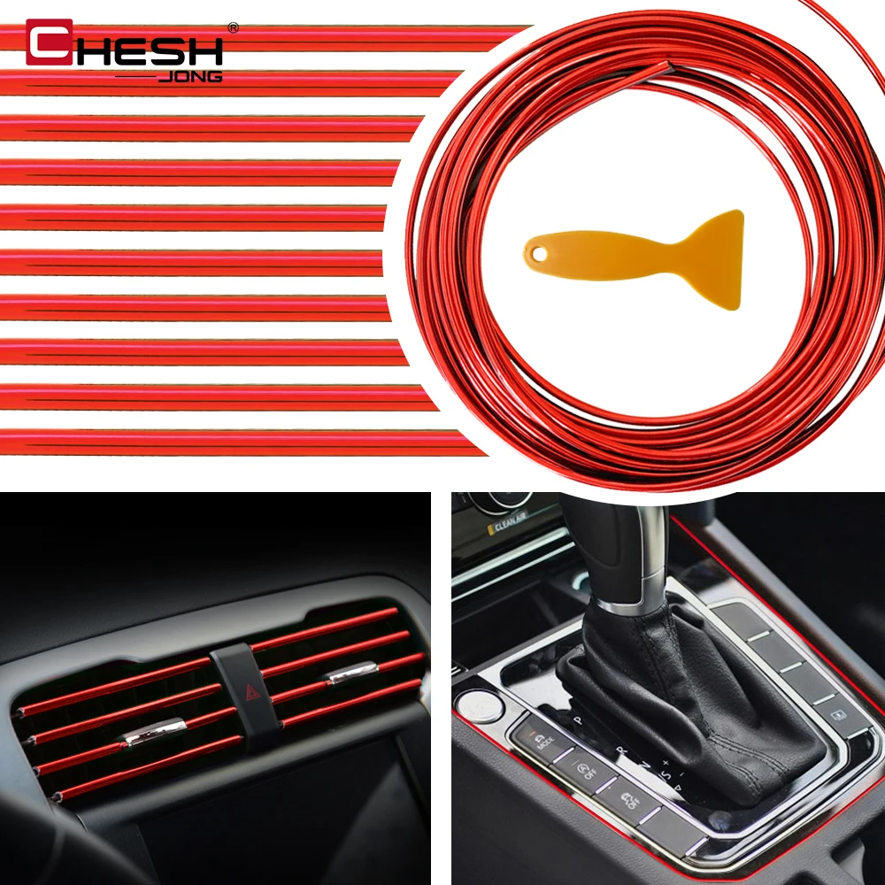 Car Interior Moulding Trim PVC Trim Strip U Shape Utlet Car Air Conditioner Trim Strips Side Air Vents Strip Car Interior Trim