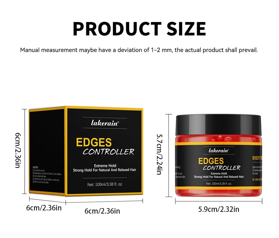 Solid Hair Pomade Edge Control Cream Long Lasting Hairstyle Styling Gel Tame Broken Hair Sideburns Fixing Jelly