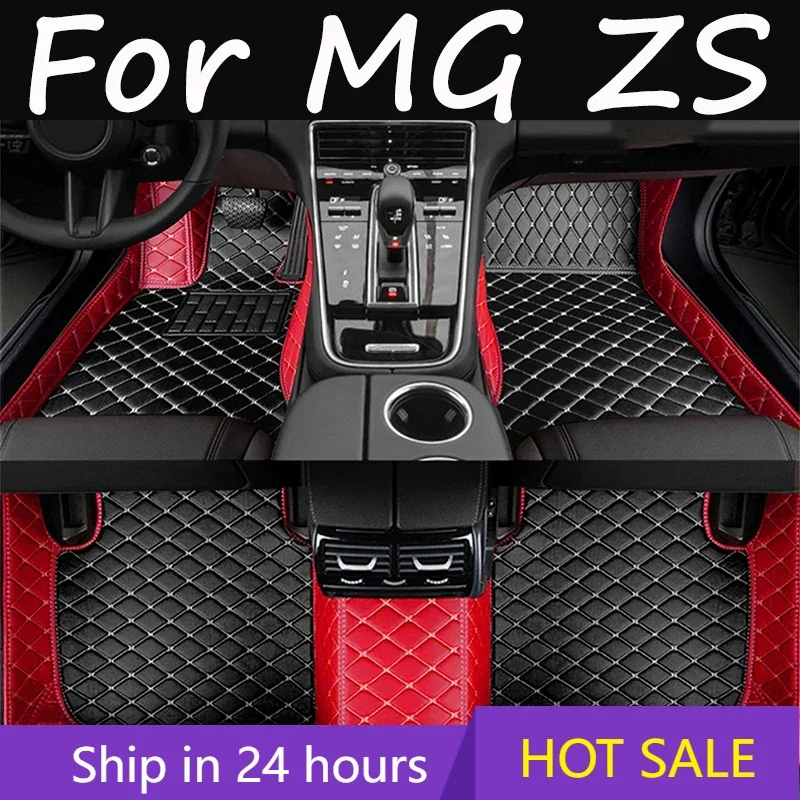 Non-hybrid Car Mats For MG ZS ZX ZST Astor ZS11 Crossover 2018~2022 Waterproof Floor Mats Push Button handbrake Car Accessories