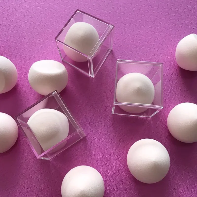 Esponja de polvo rosa con logotipo personalizado, esponjas Súper suaves sin látex, marca privada, accesorios para licuadora, belleza de terciopelo, Cosméticos DIY