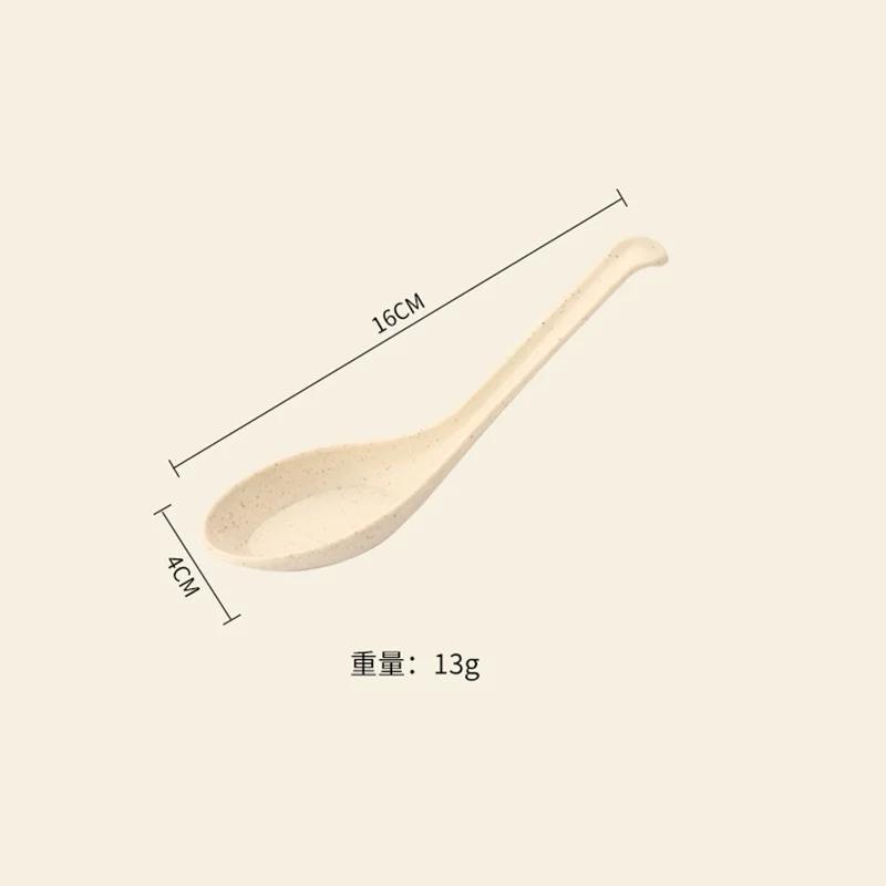 Wheat Straw Spoon Household Children's Spoon To Eat Spoon Creative Multi-color Tableware Hotel Restaurant  Kicthen Accessories