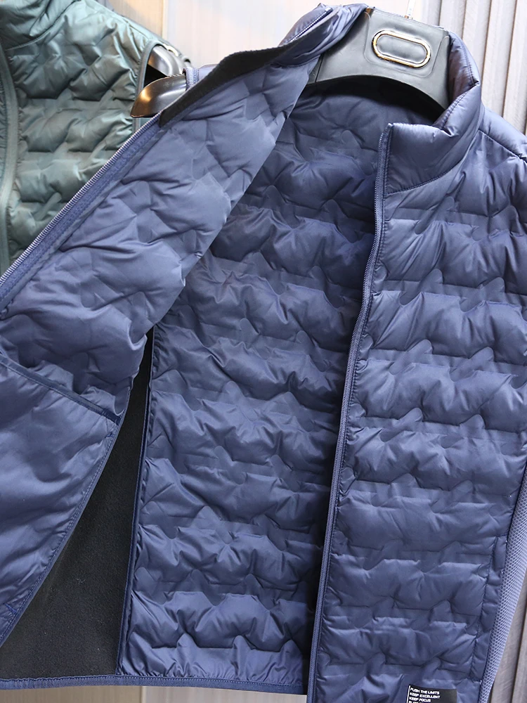 

Новый легкий пуховый жилет с воротником-стойкой для мужчин, универсальный теплый жилет с проклеенными швами, осенне-зимний уличный жилет