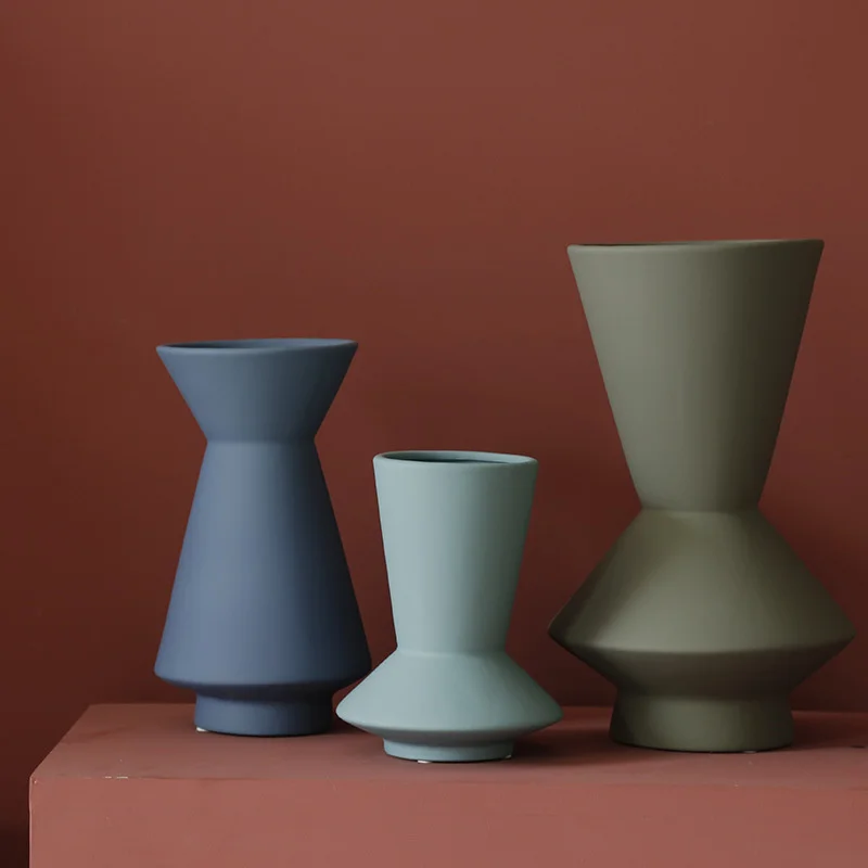 

Ins Nordic Morandi Vase Decoration living room flower arrangement dry flower ceramic decoration creative dining table simple