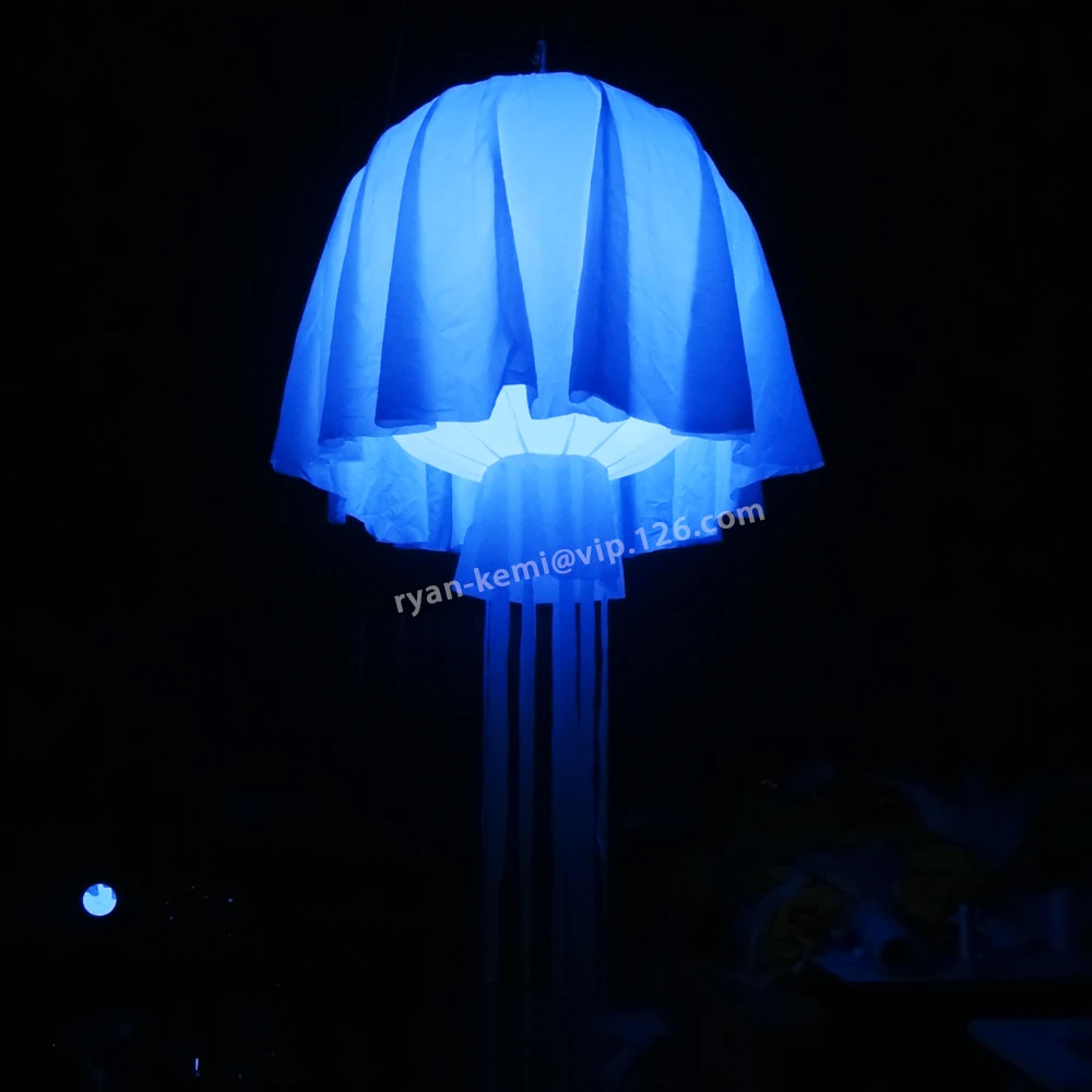 

1m Led Lighting Hanging Inflatable Jellyfish Balloon Scaleph Ocean Theme Decoration For Club Bar Party Concert Events Fish Model