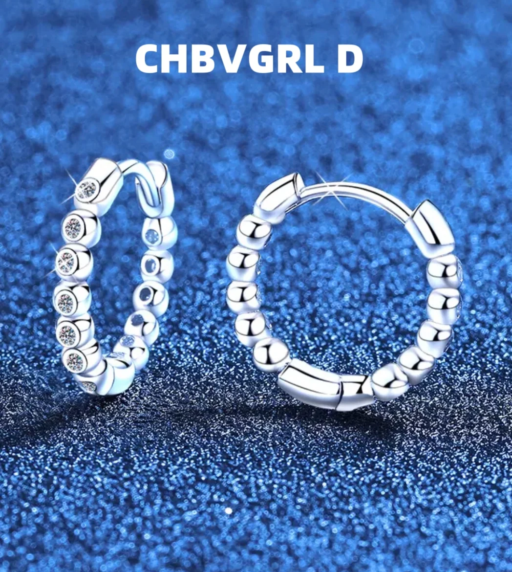 

[Simple] S925 sterling silver moissanite earrings, multi-functional, earrings, Korean style, small size design, women's earrings