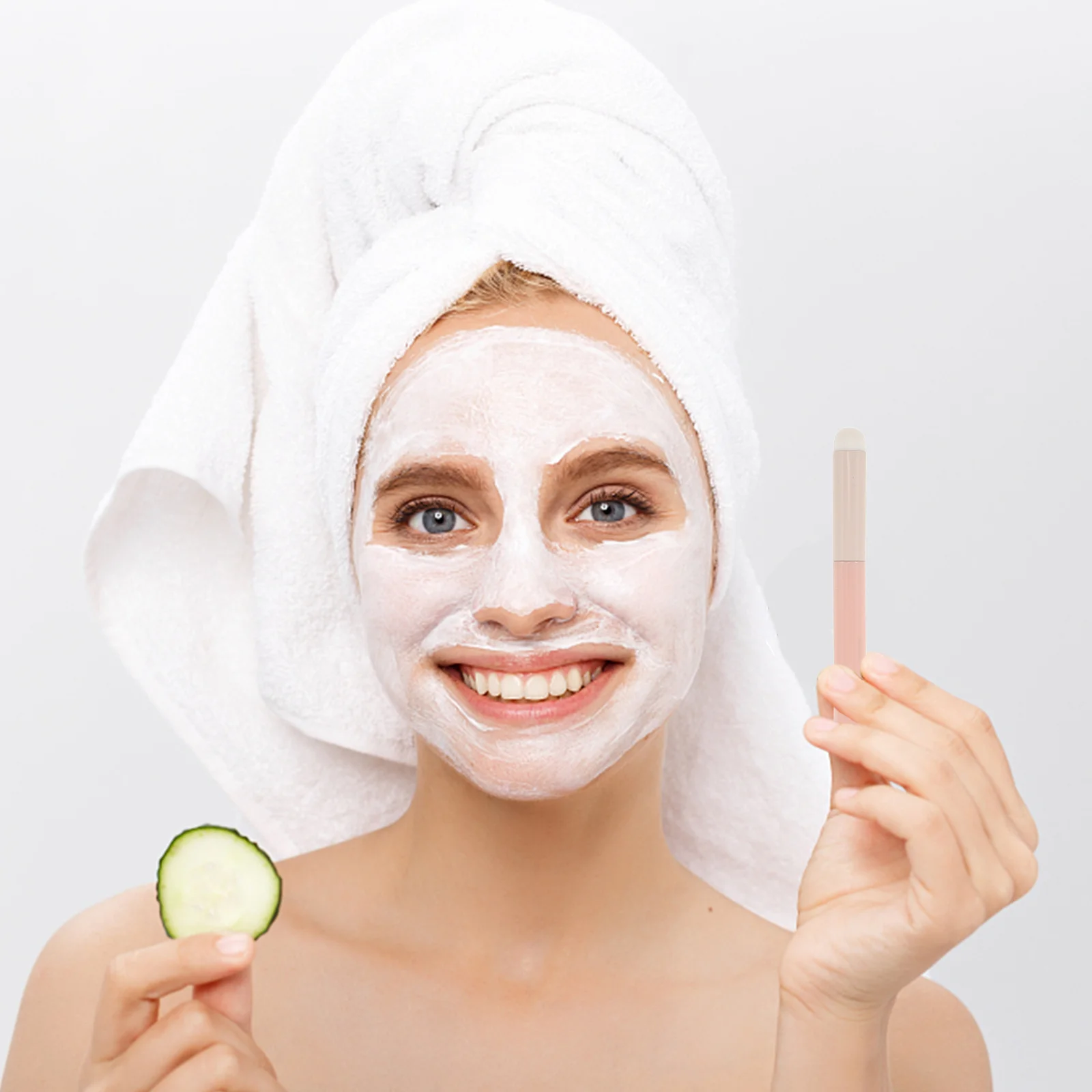 Ensemble de pinceaux de maquillage pour lèvres, tête de champignon, baguettes applicatrices pour lèvres douces, parfaits pour rouge à lèvres, brillant, épurateur de peau, 2 pièces