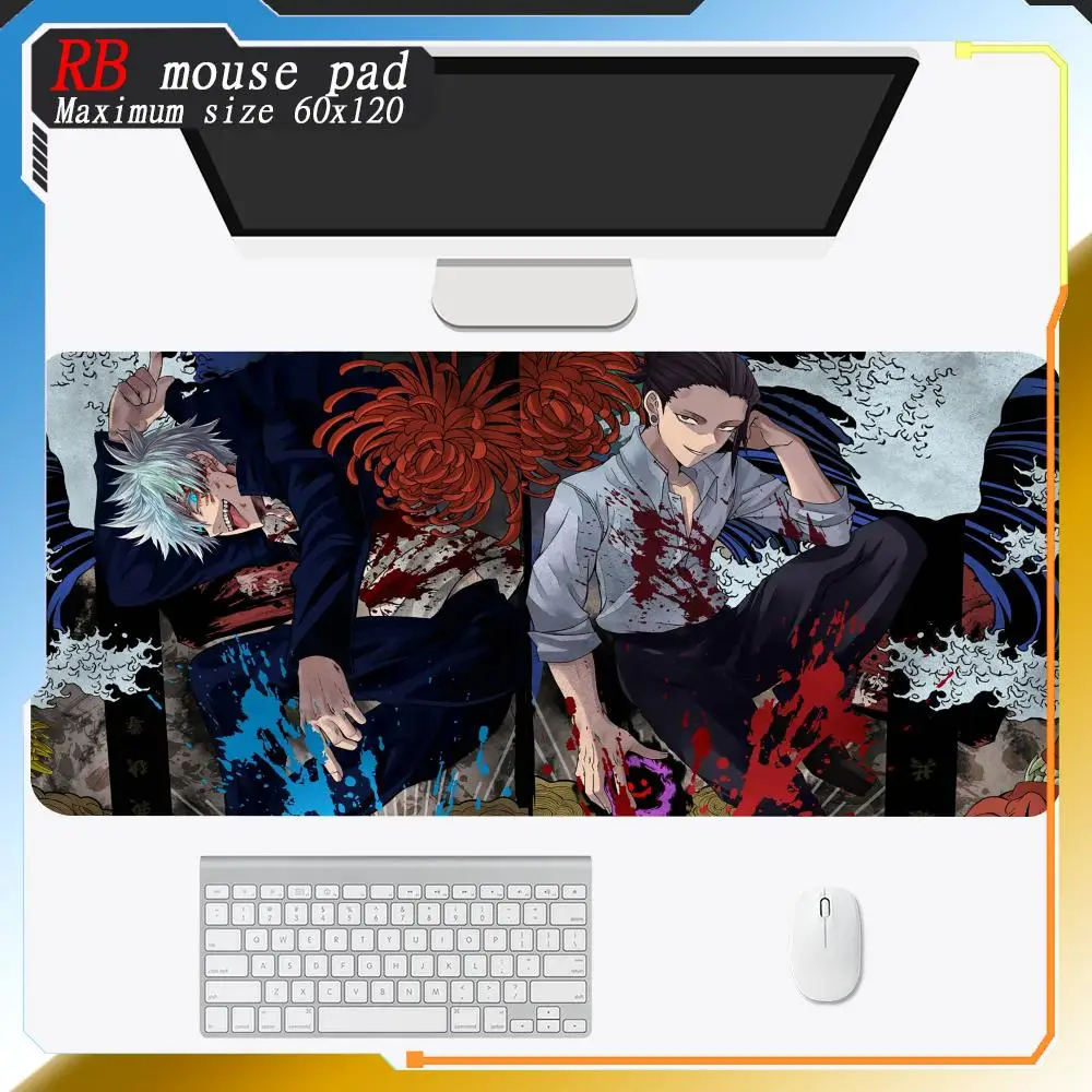 

Jujutsu Kaisen Mouse Pad Anime Gojo Satoru Large Gaming Mousepad Gamer Company Keyboard Mouse Mats Carpet Computer Desk Mat Pad