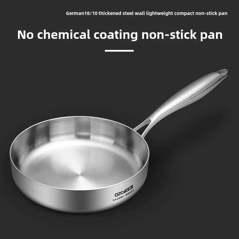 

316SS 18-10 Flat-Bottom Pan - Egg Fry & Multi-Use for Induction & Gas