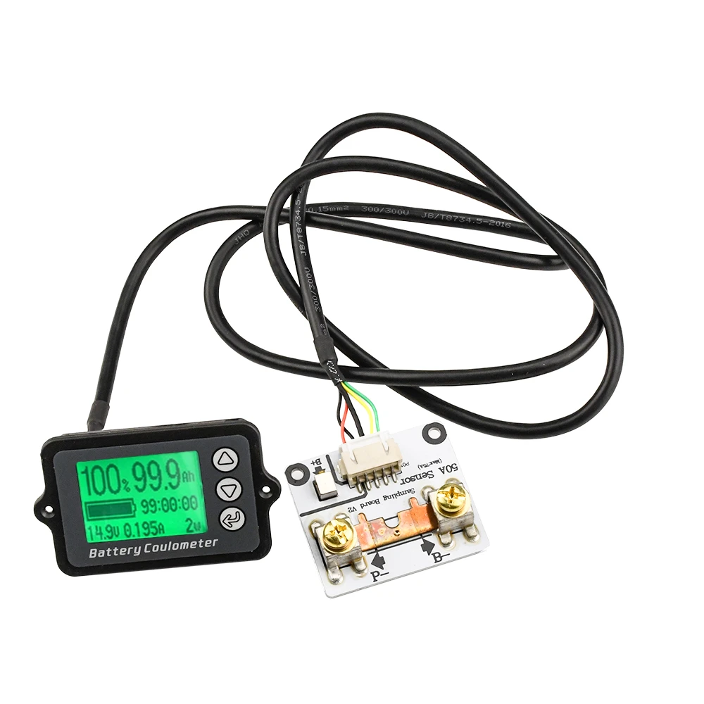 DC 8-80V 50A Battery Coulometer TK15 Battery Capacity Tester Ammeter Voltmeter Voltage Current Power Meter