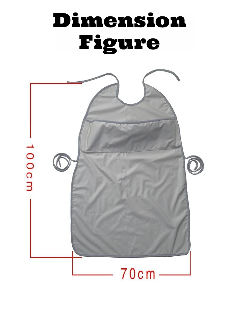 Elderly Adult Mealtime Bib 3D Deep Pocket Waterproof Oil Resistant Anti Leak Washable Reusable Adjustable Large Dining Feeding