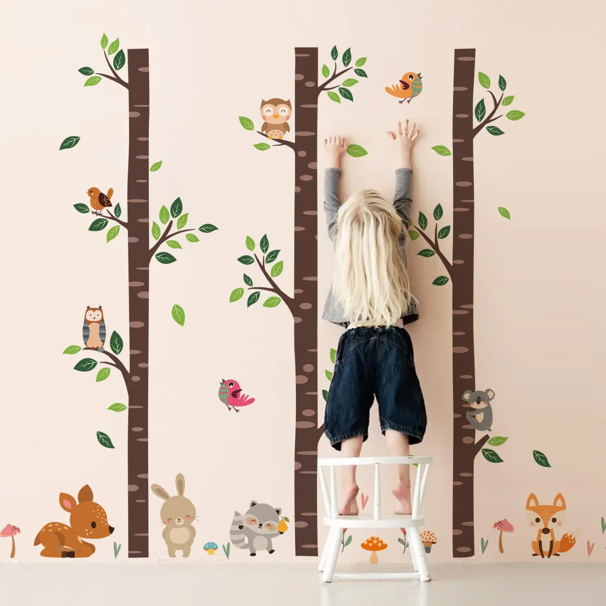 

New Branch Bird Wall Decal Paper Living Room Bedroom Children's Room Simple Decoration Wall Decal Self Adhesive