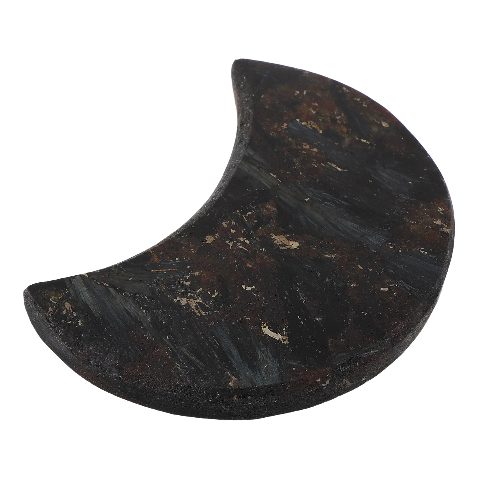 

Crystal Stone Moon Ornament Elegant Delicate Moon Shaped Desktop Decor Natural Crystal Sculpture Chic Home Table Decoration