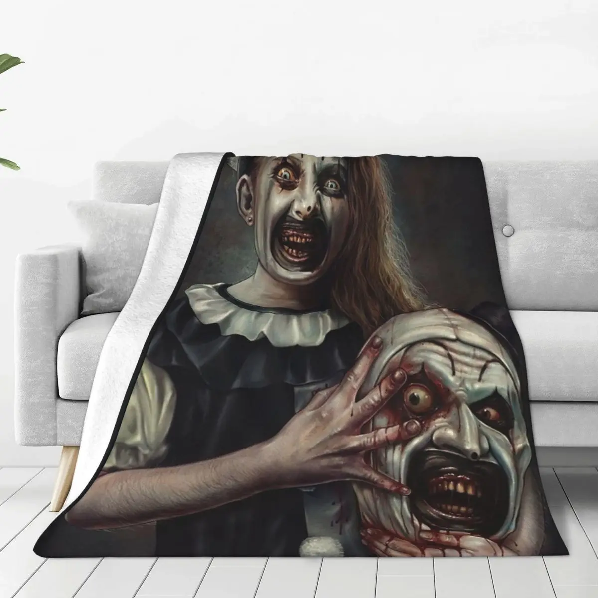 Terrifier 2- The Little Pale Girl Blanket Fleece Portable Sofa Throw Blankets For Couch Bedding Travel Throws Bedspread Quilt