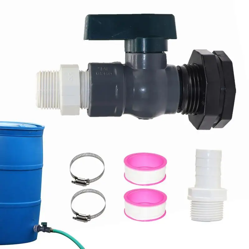 

Outdoor Spigot Rain Gutter Diverter PVC Rain Barrel Diverter Kit 3/4 Inch Rain Barrel Valve Rain Barrel Spigot Kit ton adapter