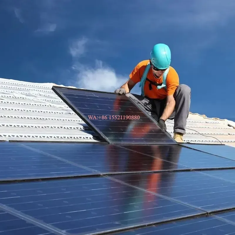 WMWMNU 1-50KW Off Grid Hybrid Solar Power System with MPPT Controller and Lithium Ion Battery Home Solar Panel Kit
