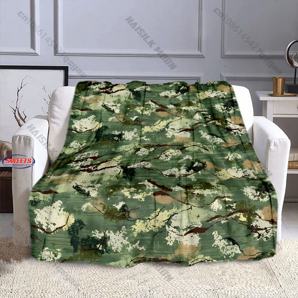 Camouflage Outdoor Adventure Blanket Multiple sizes kid's and adults' bedroom living room sofa decor blanket, Exquisite gift