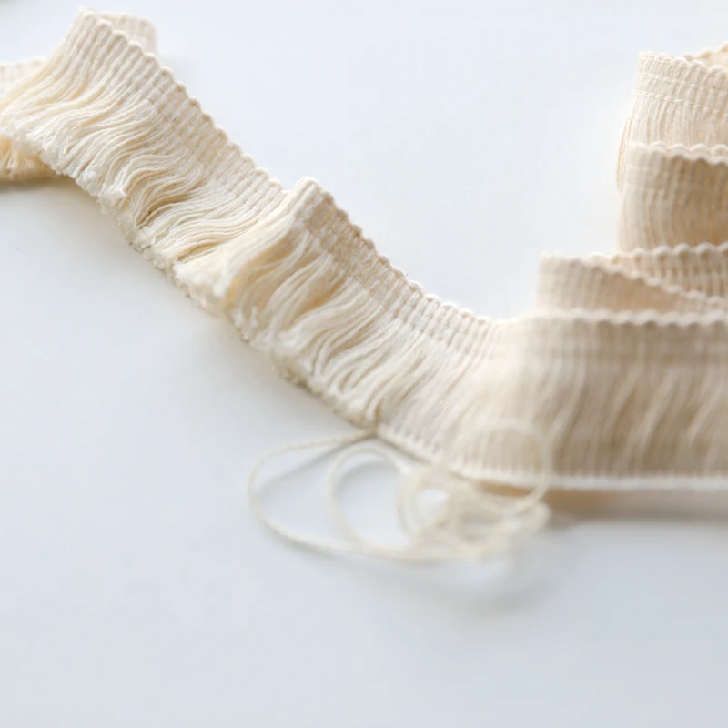 2 Meters Cotton Fringed Lace Scarf Clothes Carpet Curtain Decoration Trims DIY Home Accessories 3cm wide